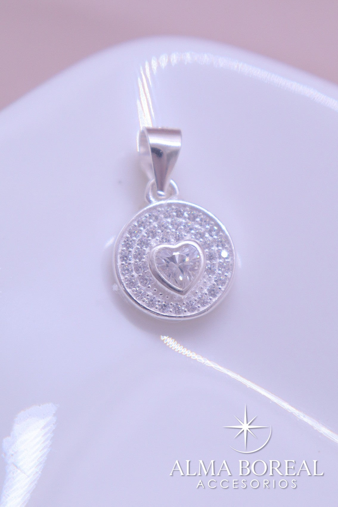 DIJE AMOR BRILLANTE PLATA LEY 925