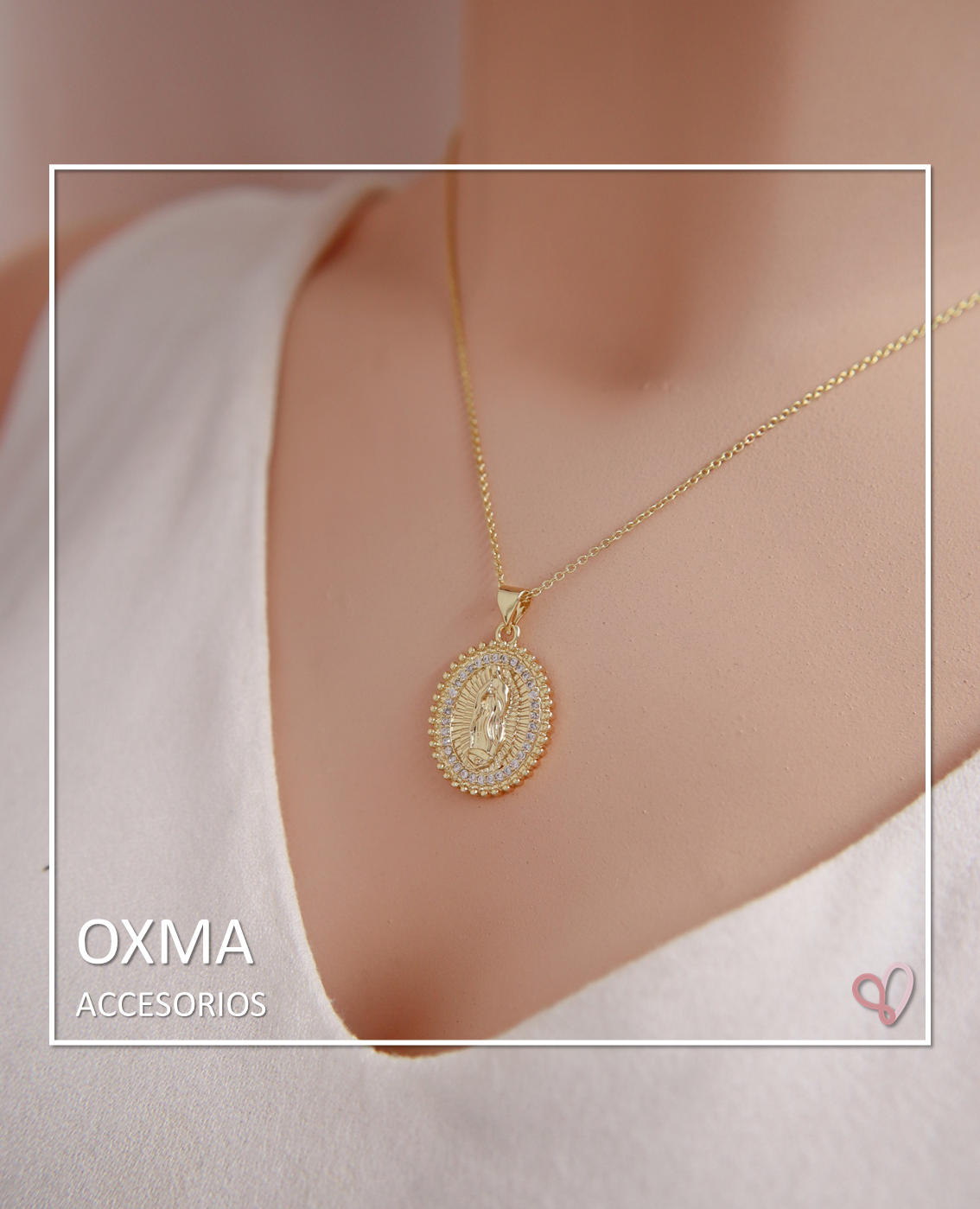 CONJUNTO VIRGEN GUADALUPE DORADA