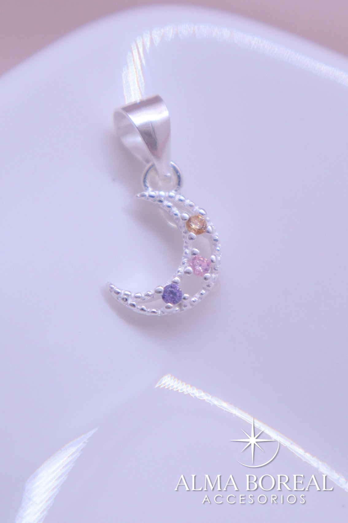 DIJE LUNA PLATA LEY 925