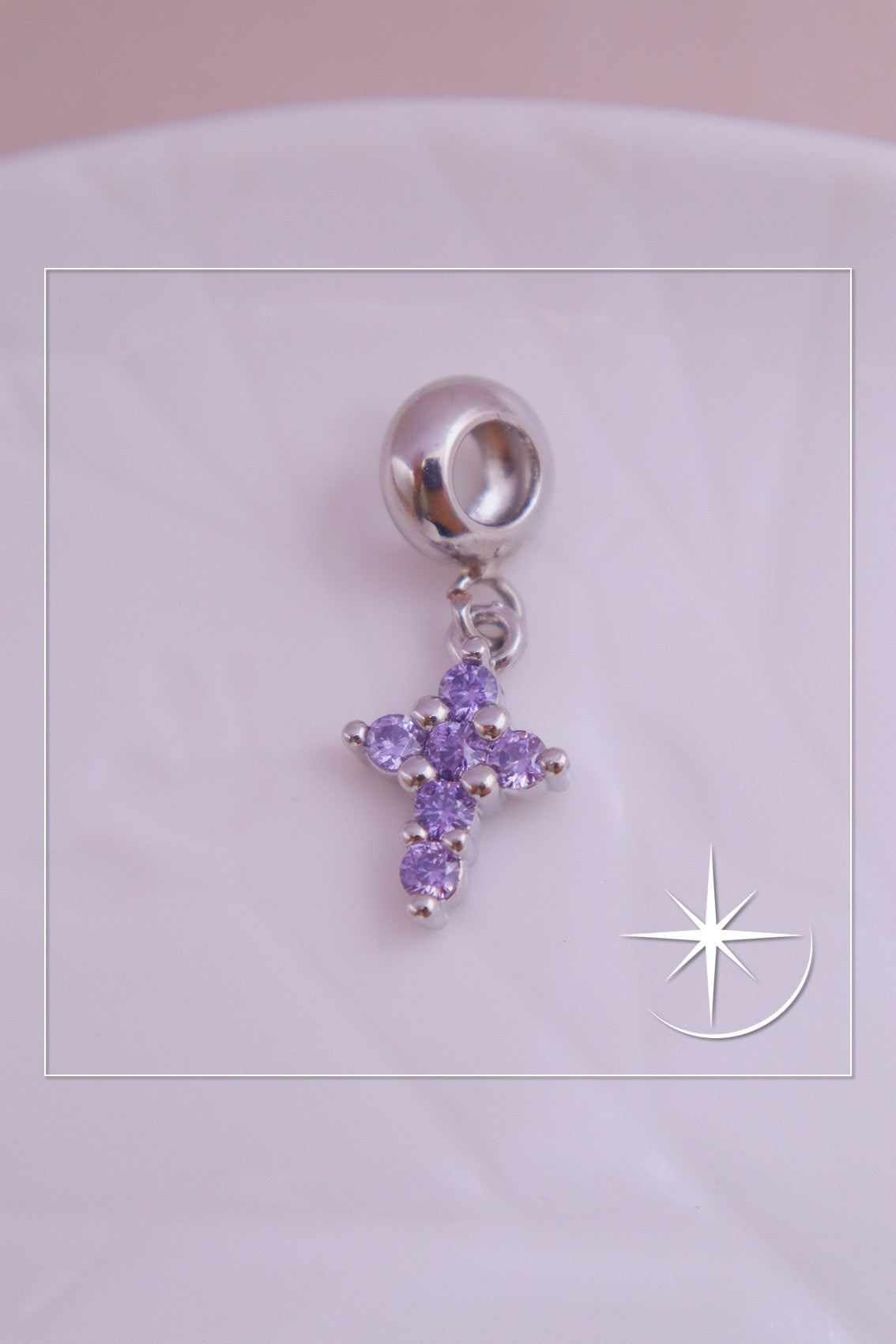CHARMS CRUZ LAVANDA RODIO
