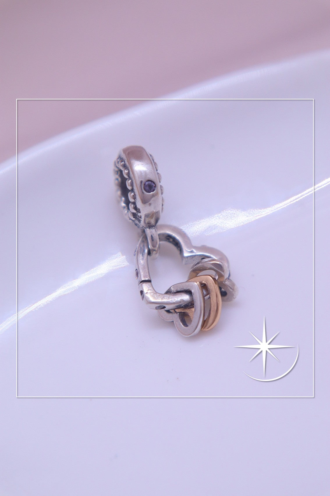 CHARMS NUDOS DEL CORAZÓN PLATA LEY 925
