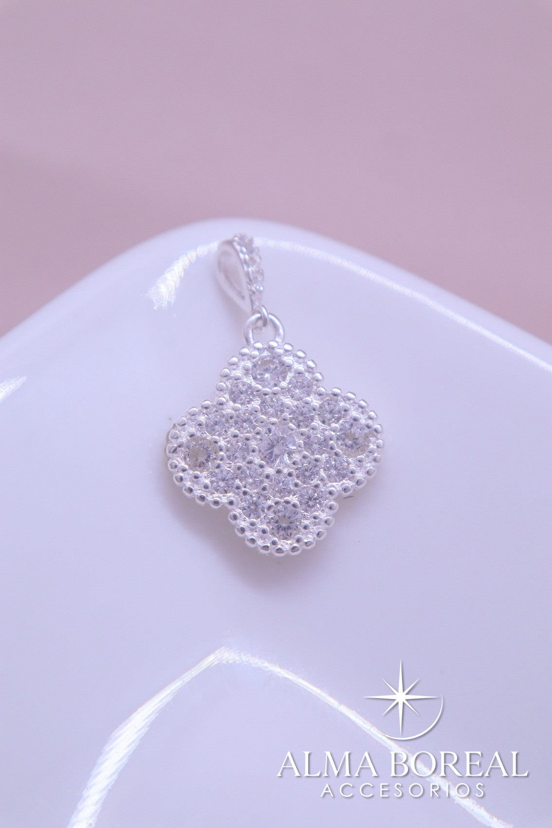 DIJE FLOR Y SUERTE PLATA LEY 925