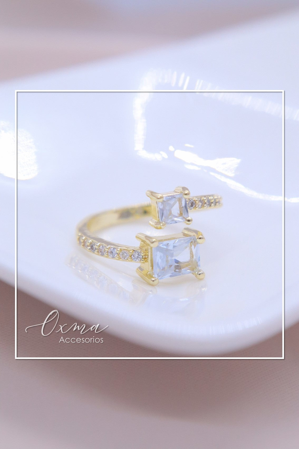 ANILLO CIRCONES CUADROS