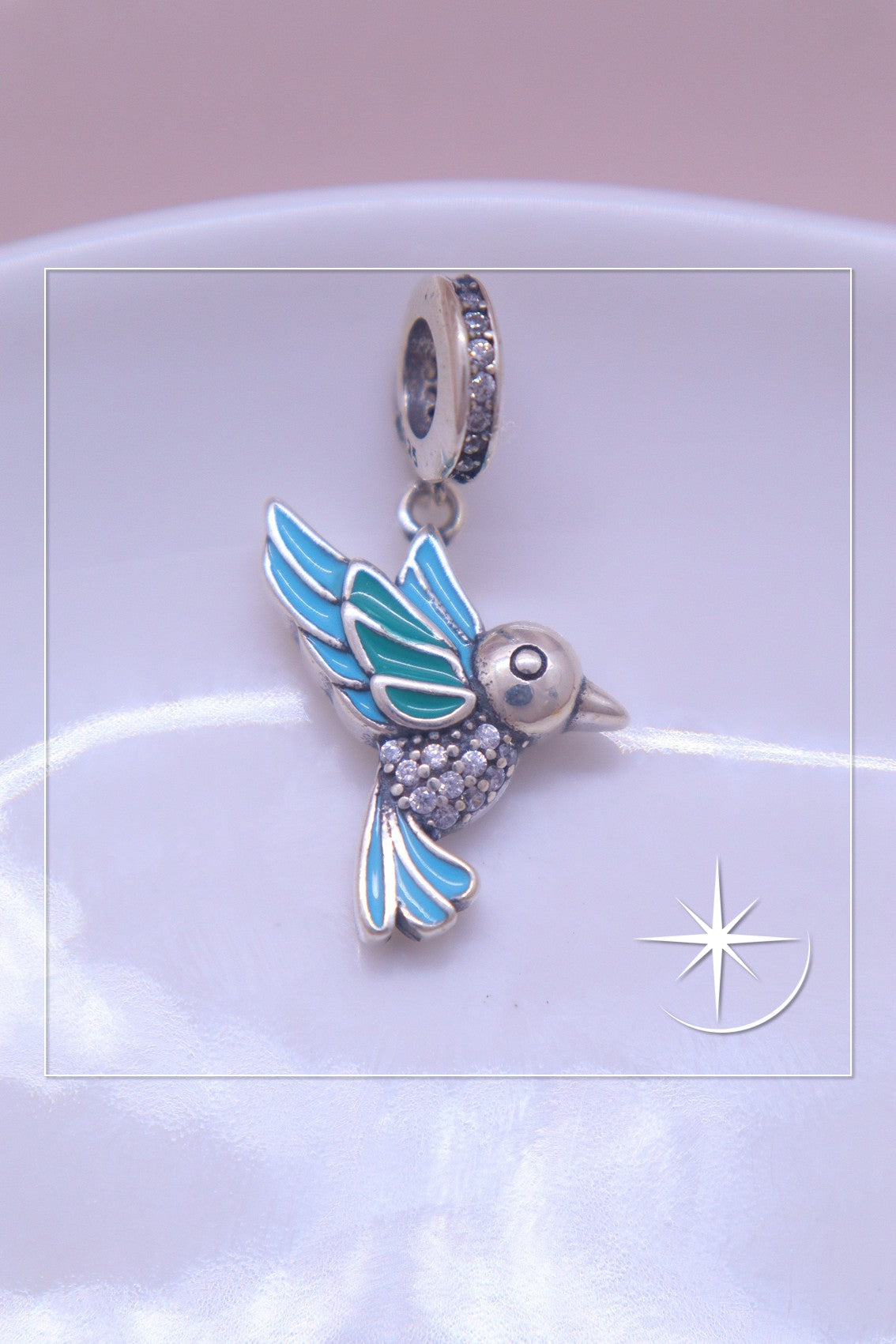CHARMS PAJARO CELESTE PLATA LEY 925