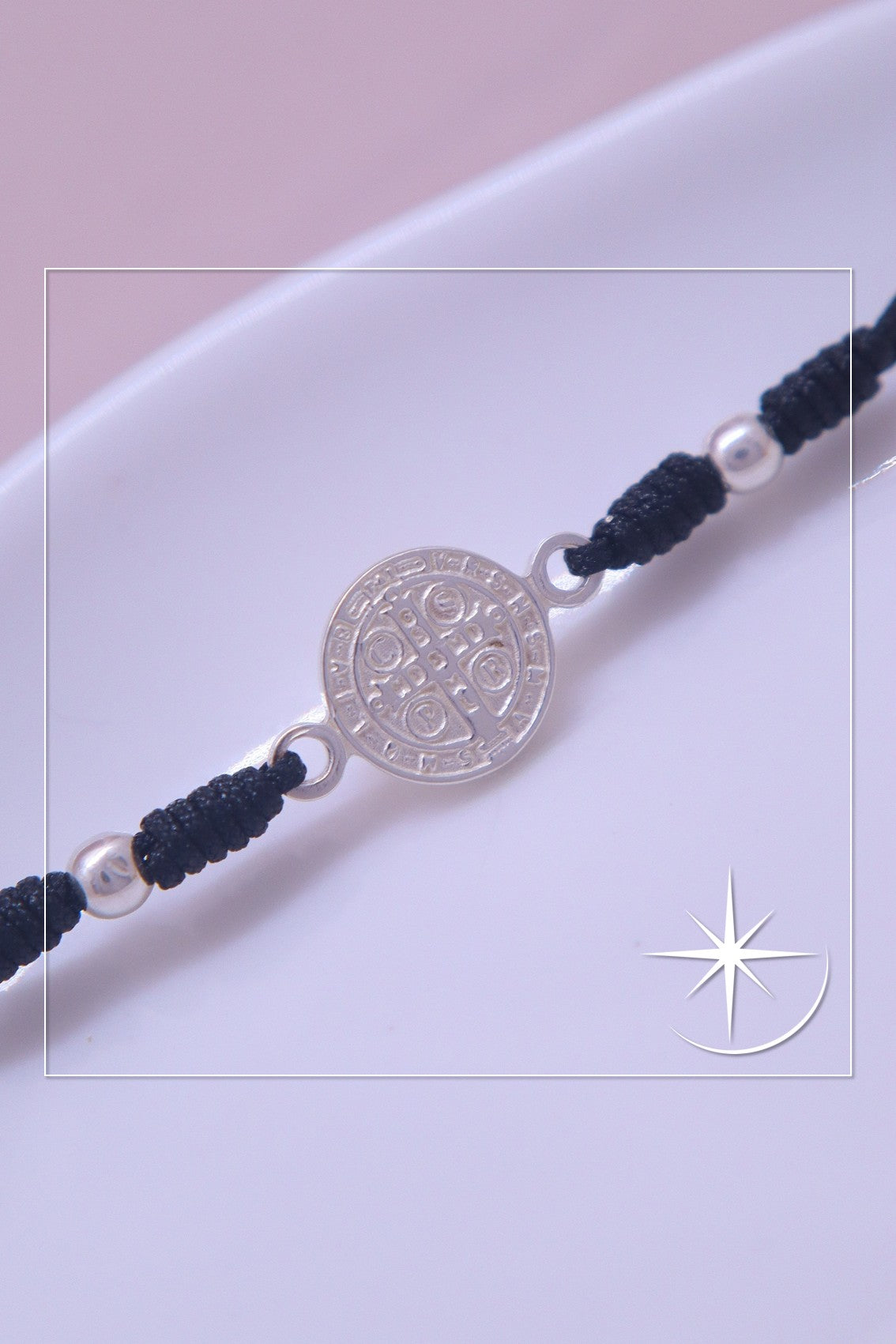 PULSERA FE DE SAN BENDITO PLATA LEY 925