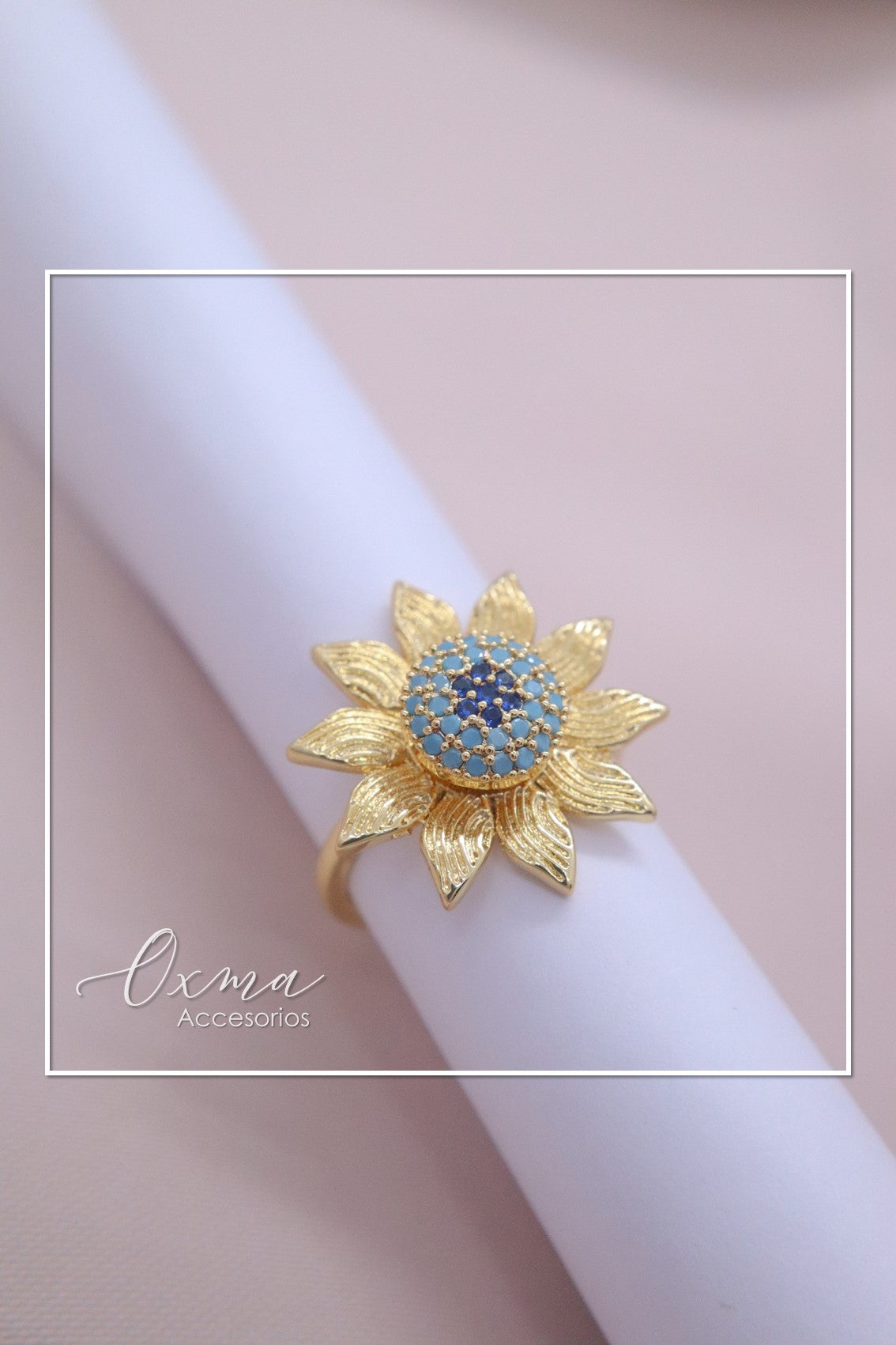 ANILLO GIRASOL GIRATORIO