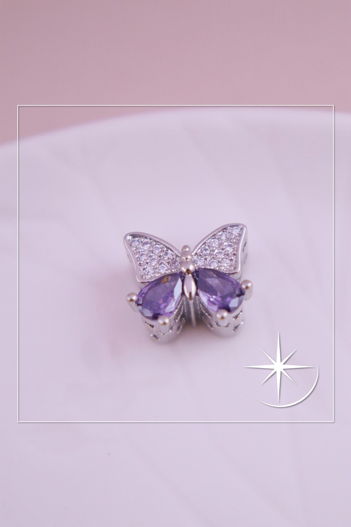 CHARMS MARIPOSA MORADA RODIO