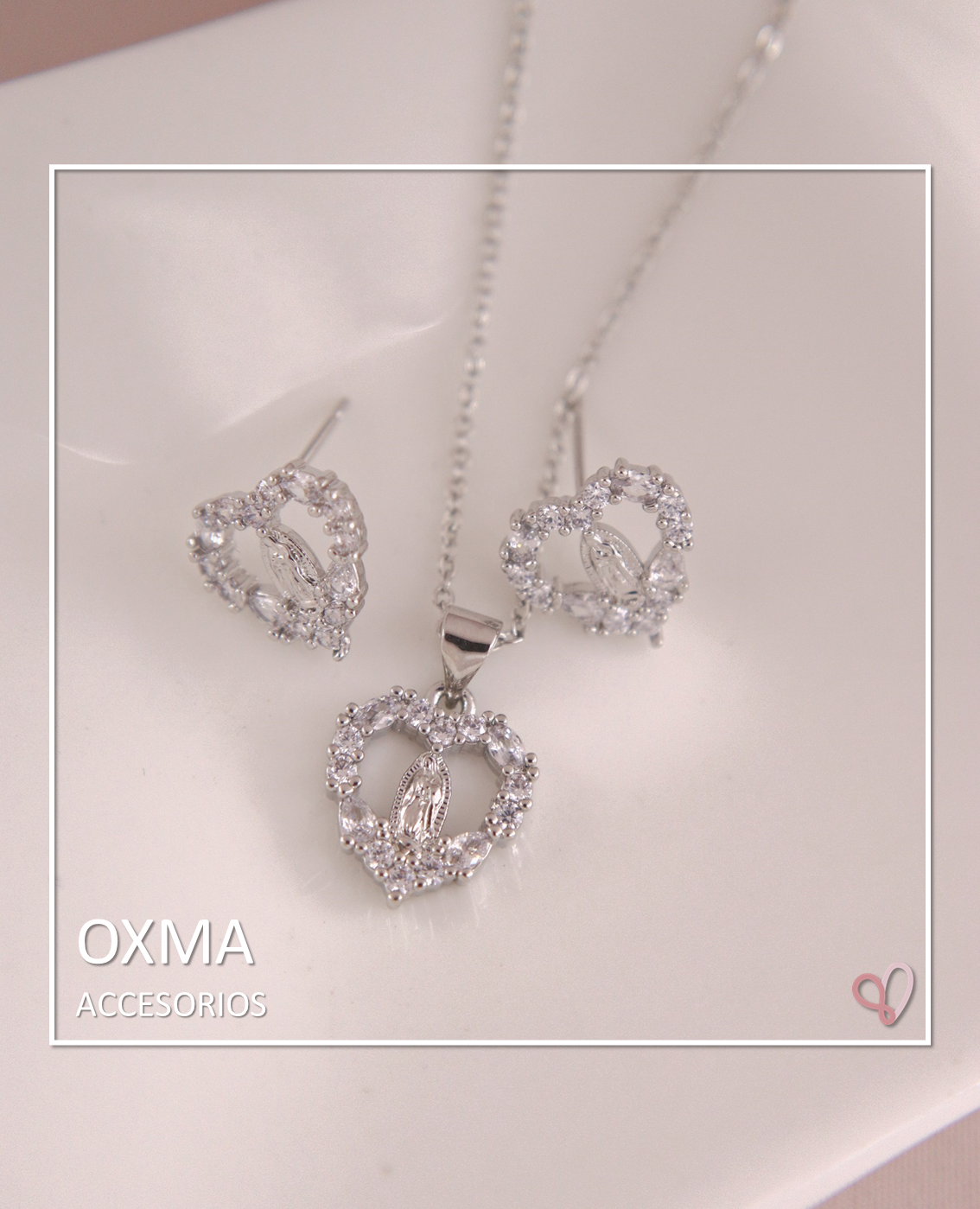 CONJUNTO VIRGEN GUADALUPE PLATEADO