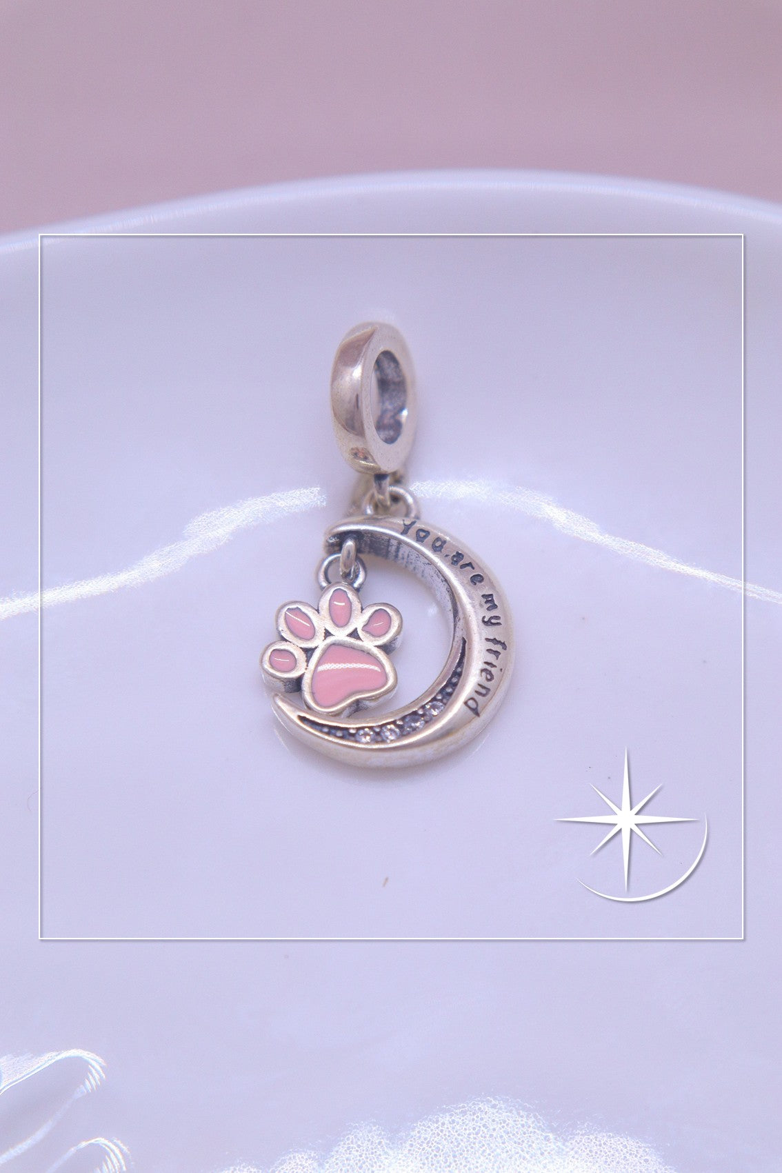CHARMS PATITA LUNAR PLATA LEY 925