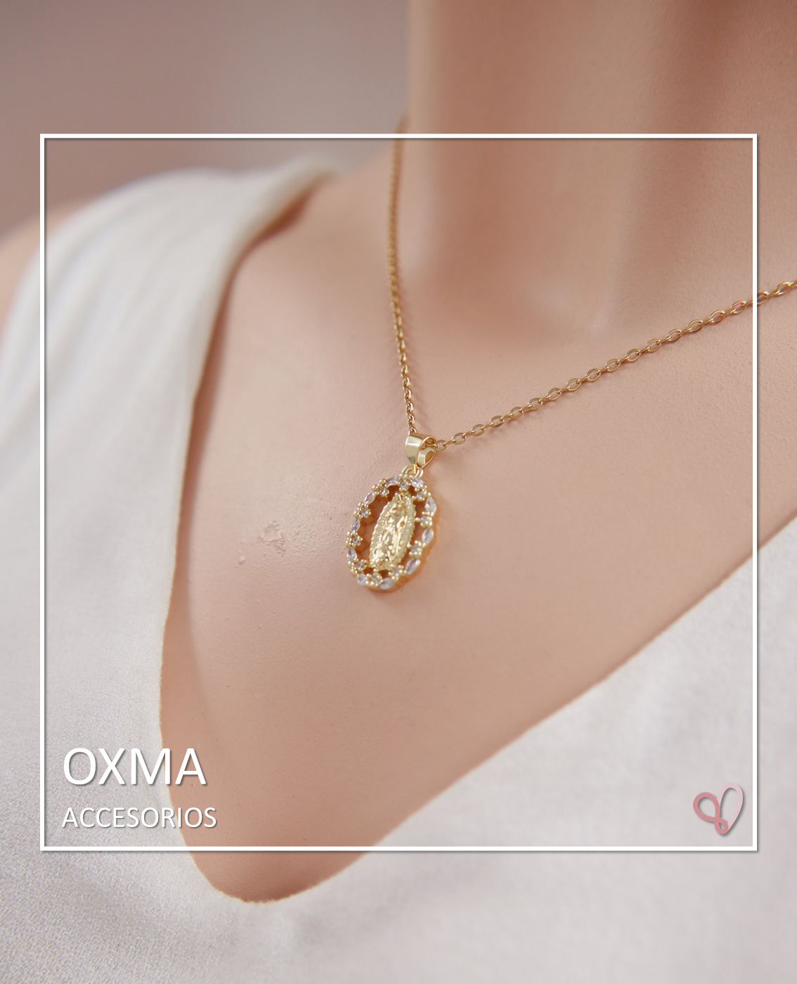 CONJUNTO VIRGEN GUADALUPE DORADA