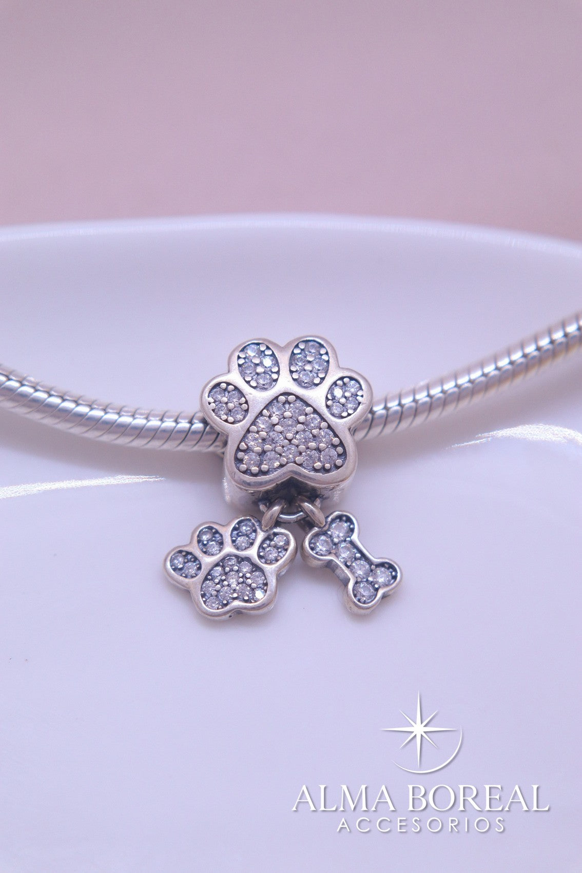 CHARMS HUELLA & HUESO PLATA LEY 925