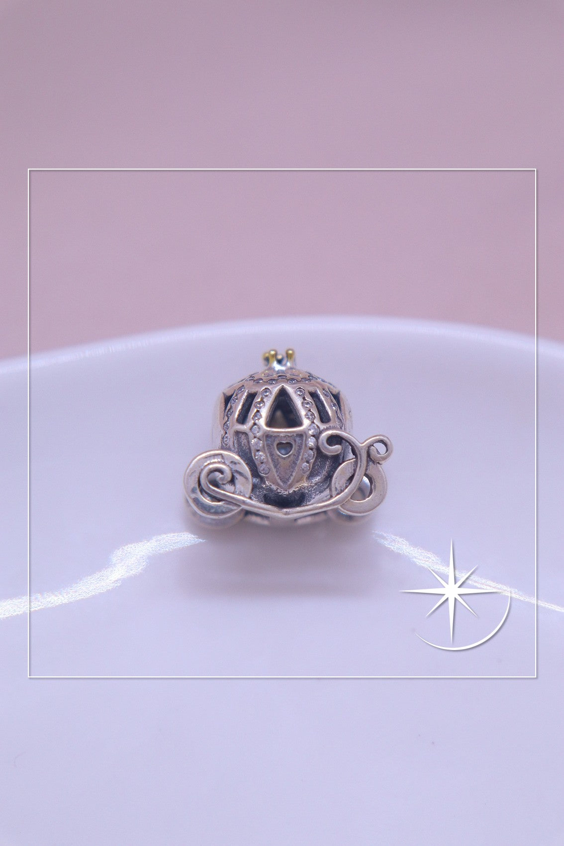 CHARMS CARROZA PLATA LEY 925
