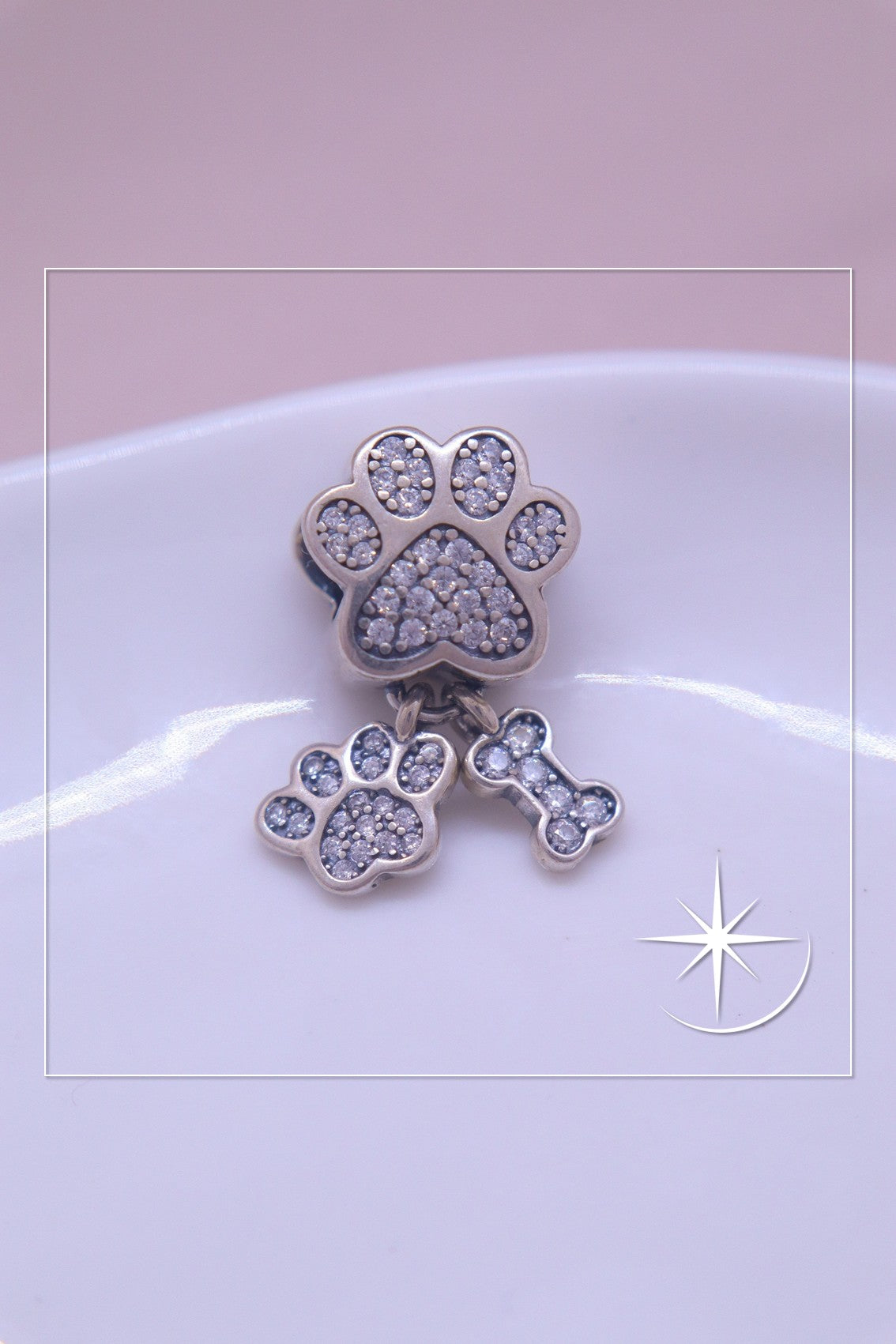 CHARMS HUELLA & HUESO PLATA LEY 925