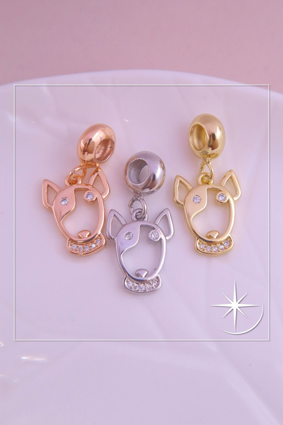 CHARMS DESTELLO PERRUNO RODIO