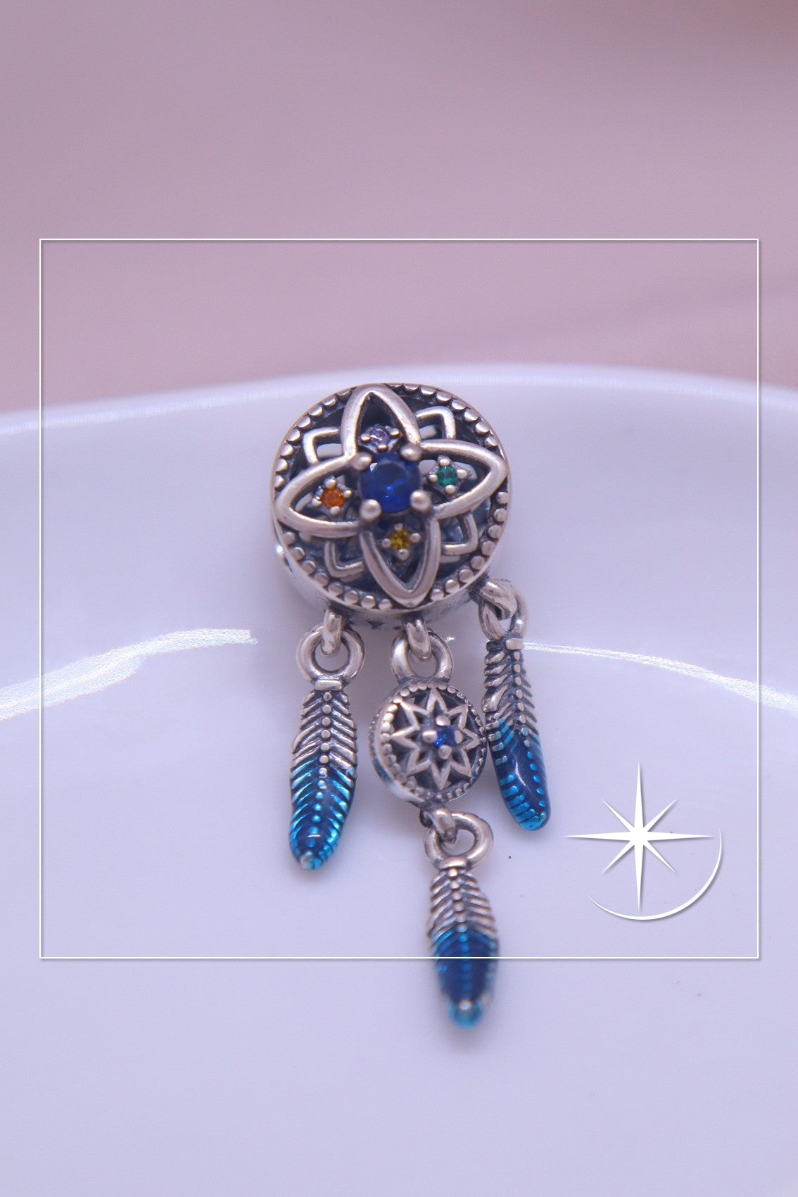CHARMS ATRAPASUEÑOS AZUL PLATA LEY 925