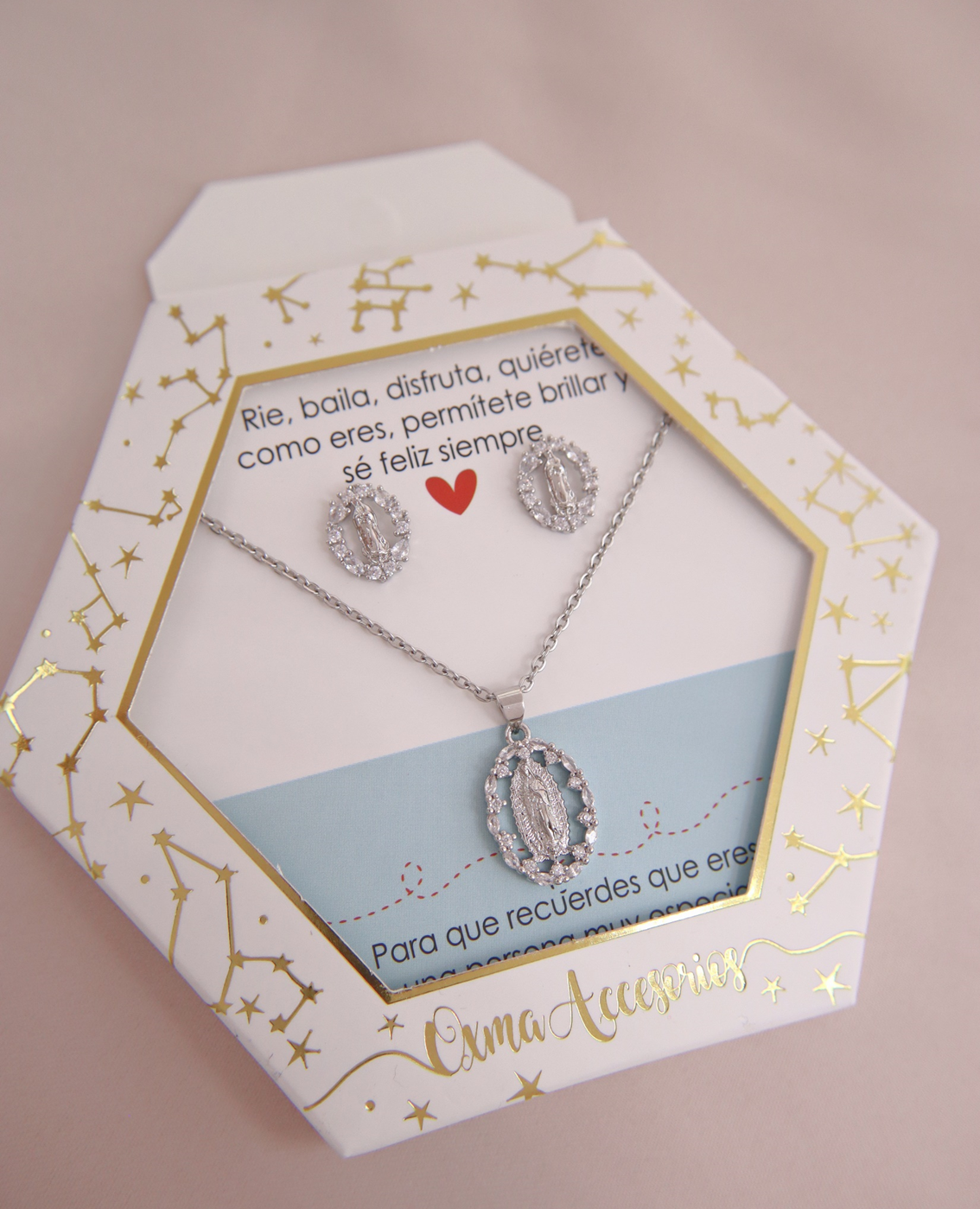 CONJUNTO VIRGEN GUADALUPE PLATEADO