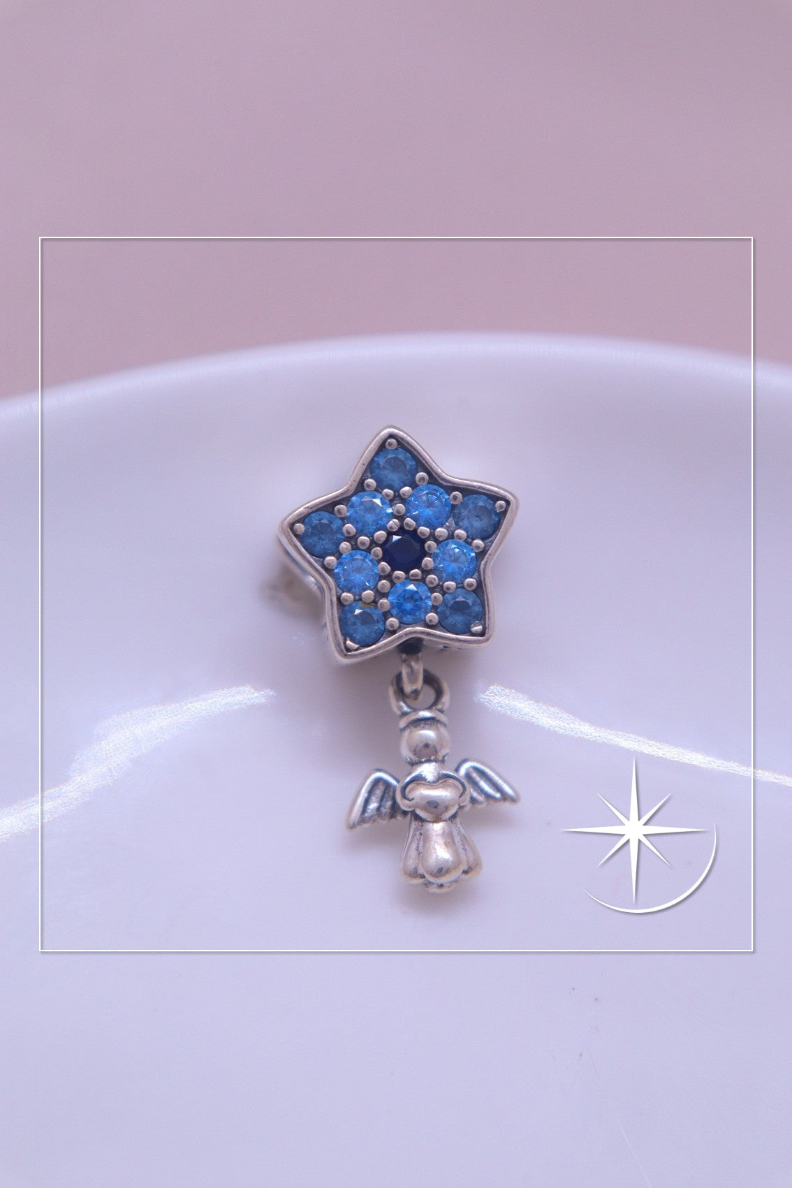 CHARMS ÁNGEL AZUL PLATA LEY 925