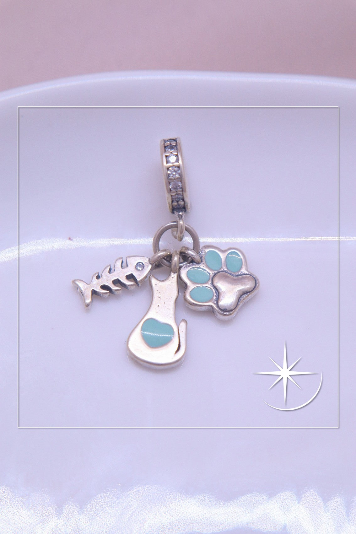 CHARMS PATA Y PEZ PLATA LEY 925