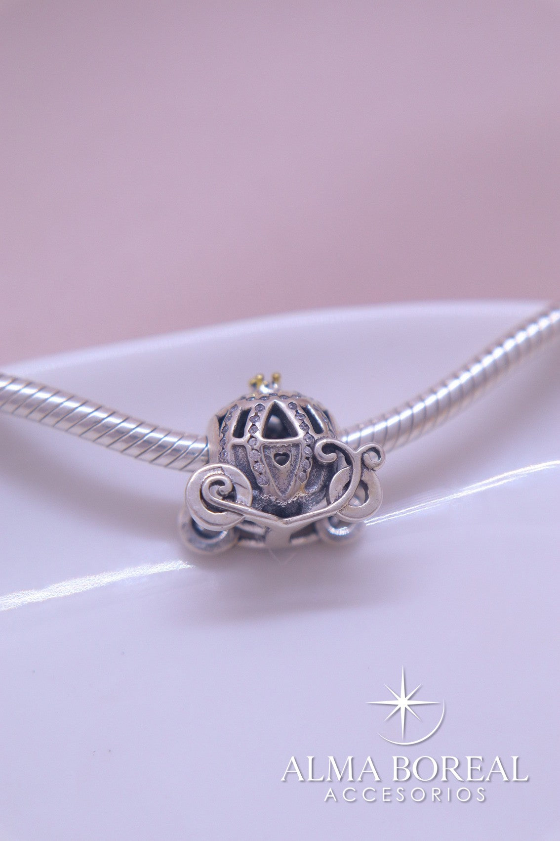 CHARMS CARROZA PLATA LEY 925
