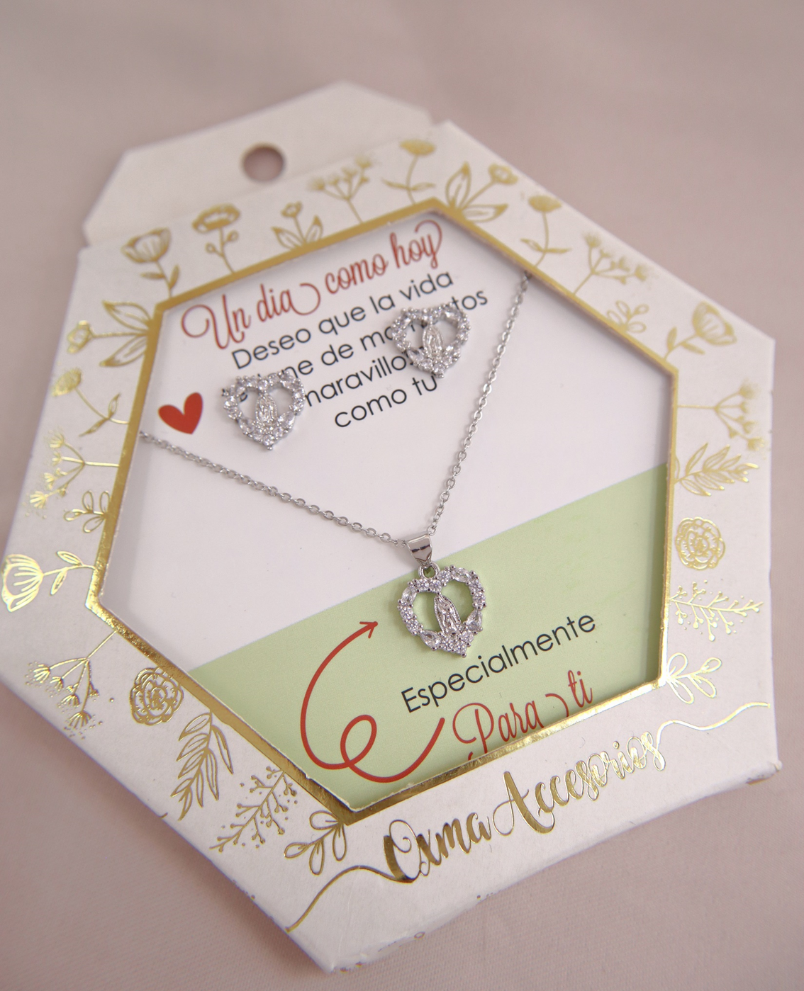 CONJUNTO VIRGEN GUADALUPE PLATEADO