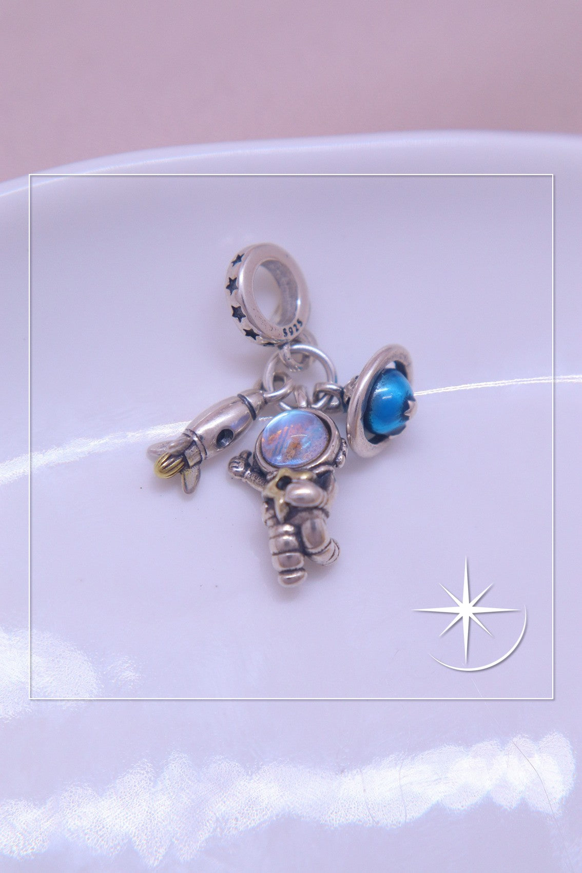 CHARMS ASTRONAUTA PLATA LEY 925