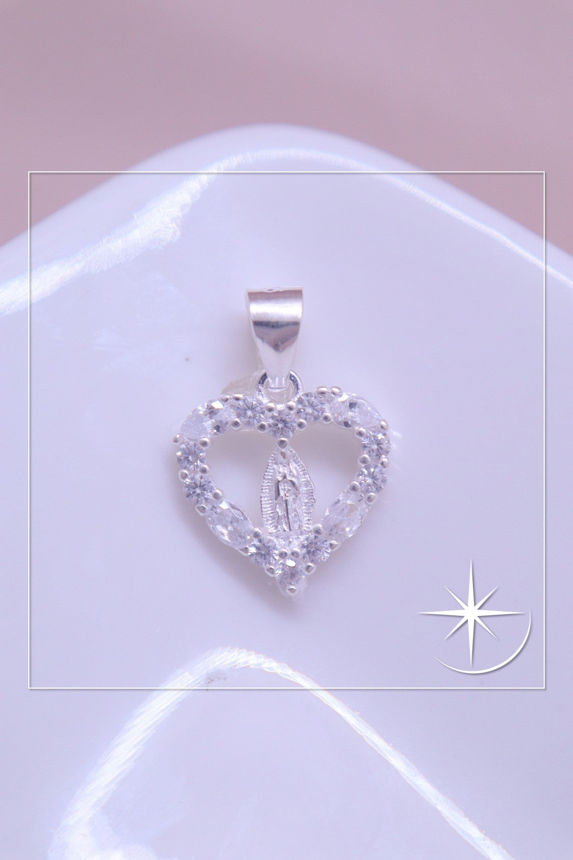 DIJE CORAZON DE FE PLATA LEY 925