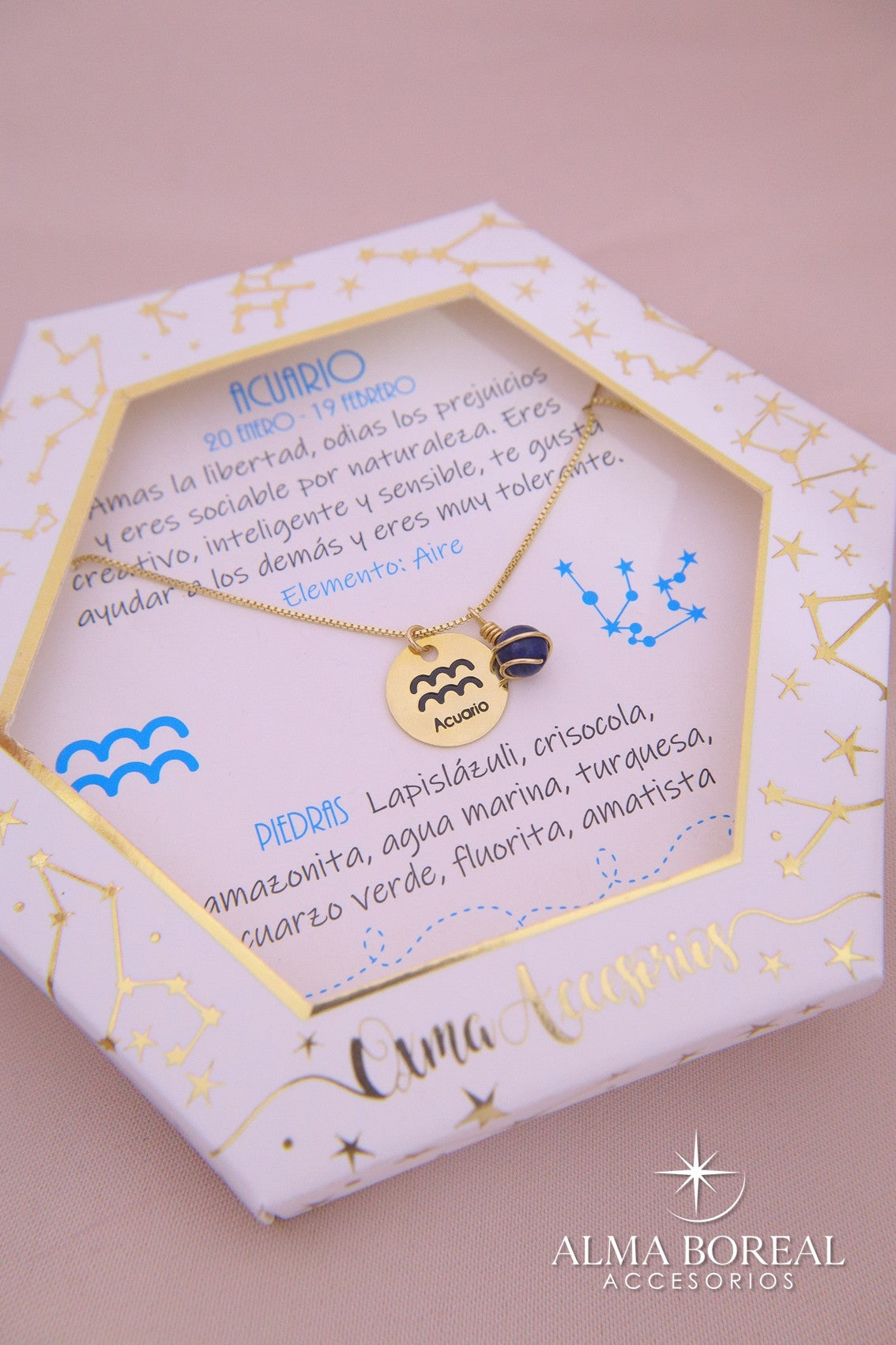 COLLAR SIGNO ZODIACAL ACUARIO