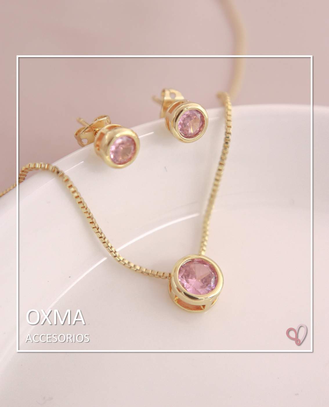 CONJUNTO CIRCON ROSADO