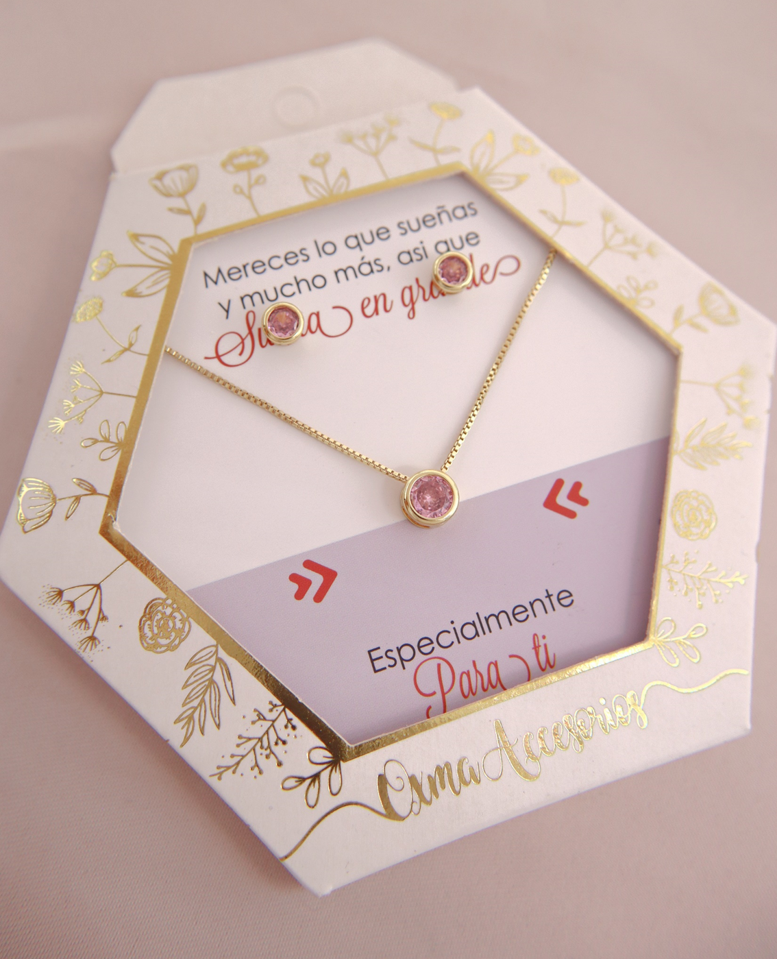 CONJUNTO CIRCON ROSADO