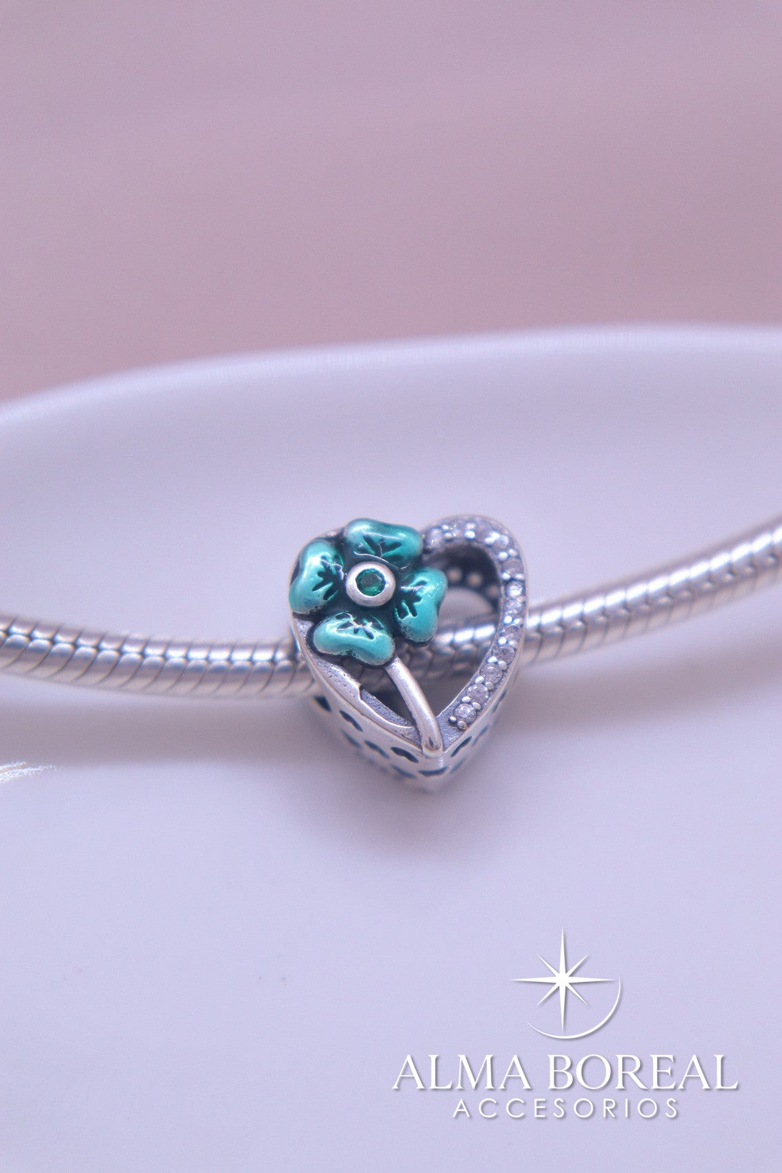 CHARMS AMOR QUE FLORECE PLATA LEY 925