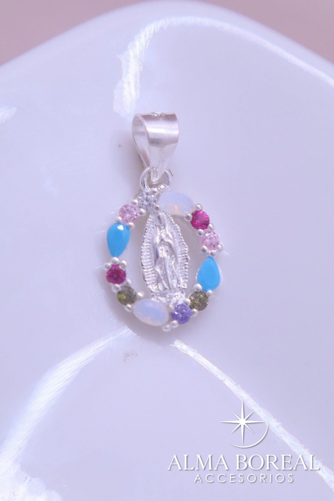 DIJE VIRGEN CELESTIAL PLATA LEY 925