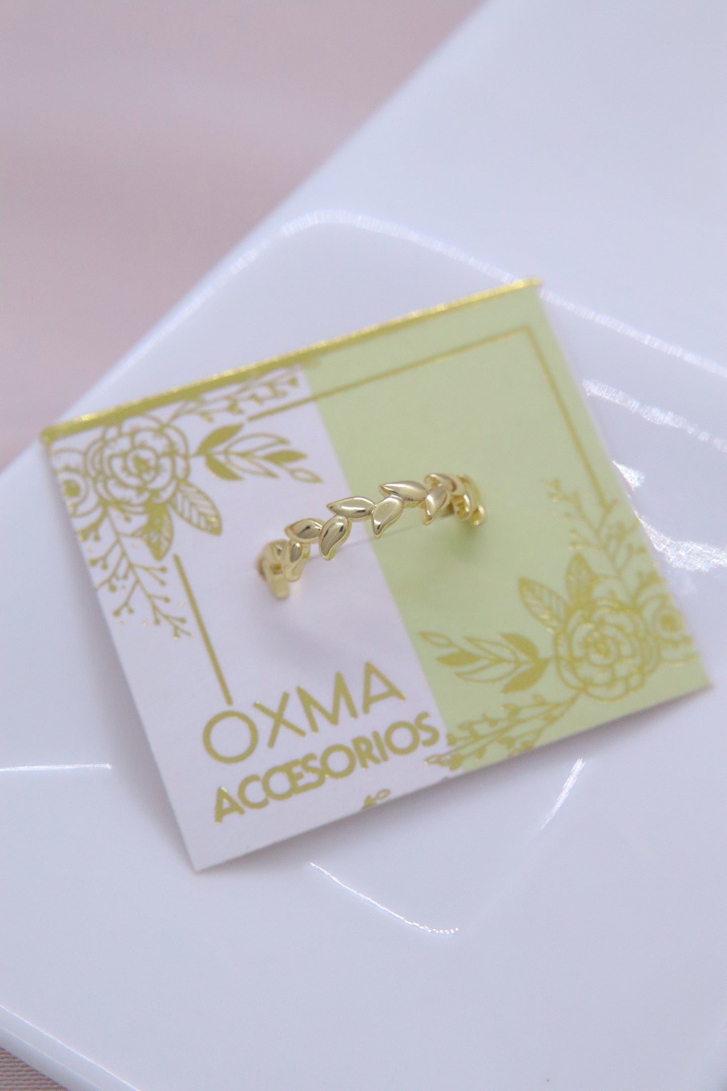 ANILLO HOJAS DORADO