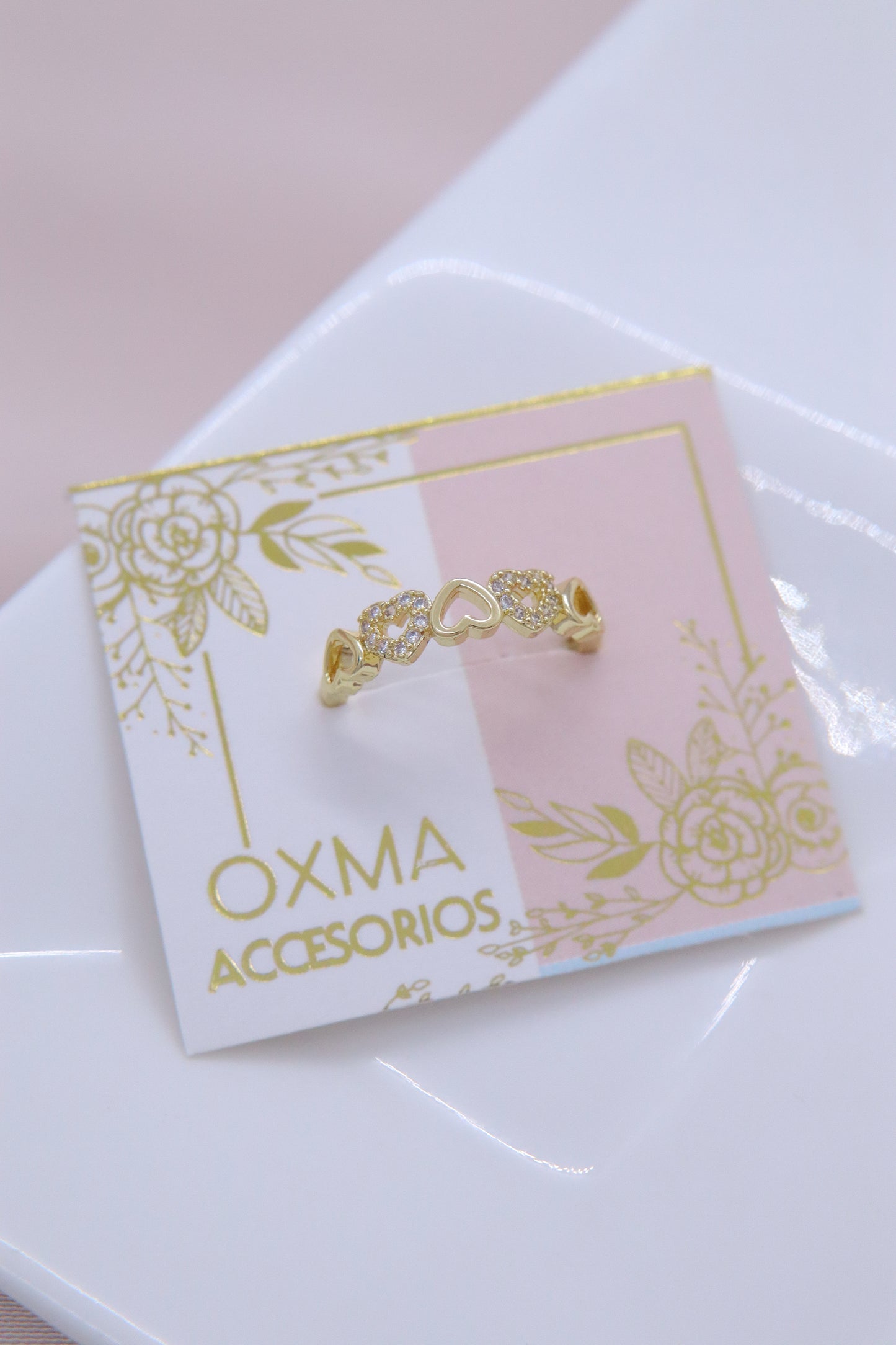 ANILLO CORAZONES CON CIRCONES
