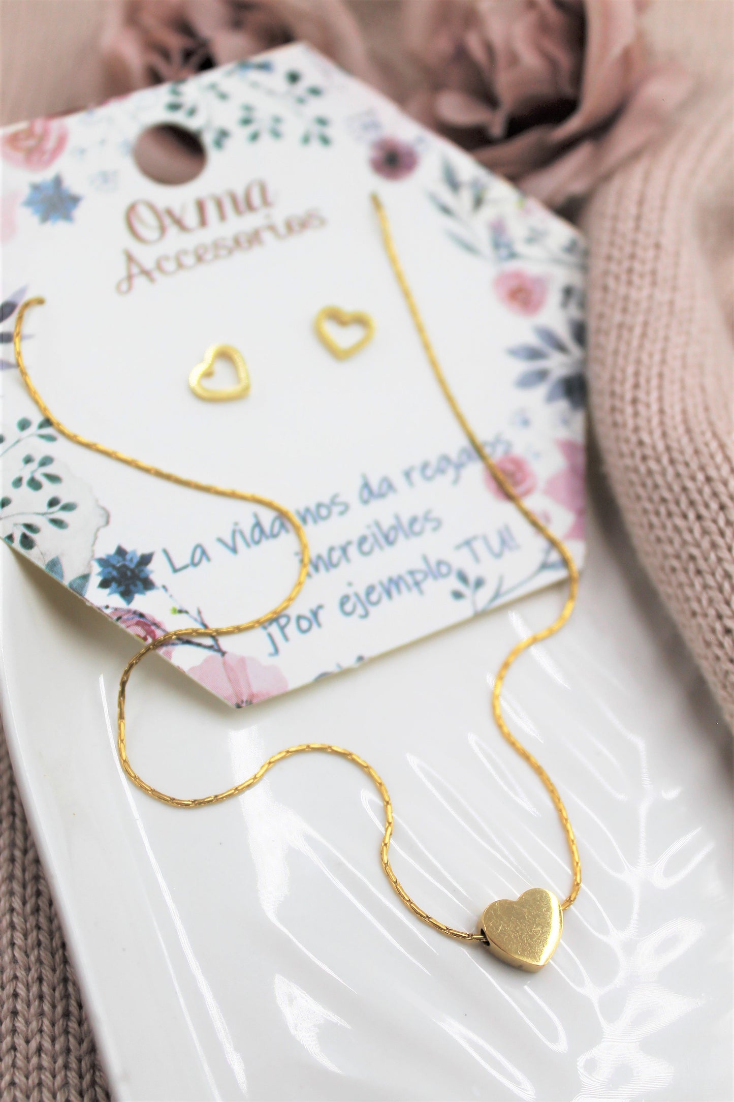 conjunto corazon mini