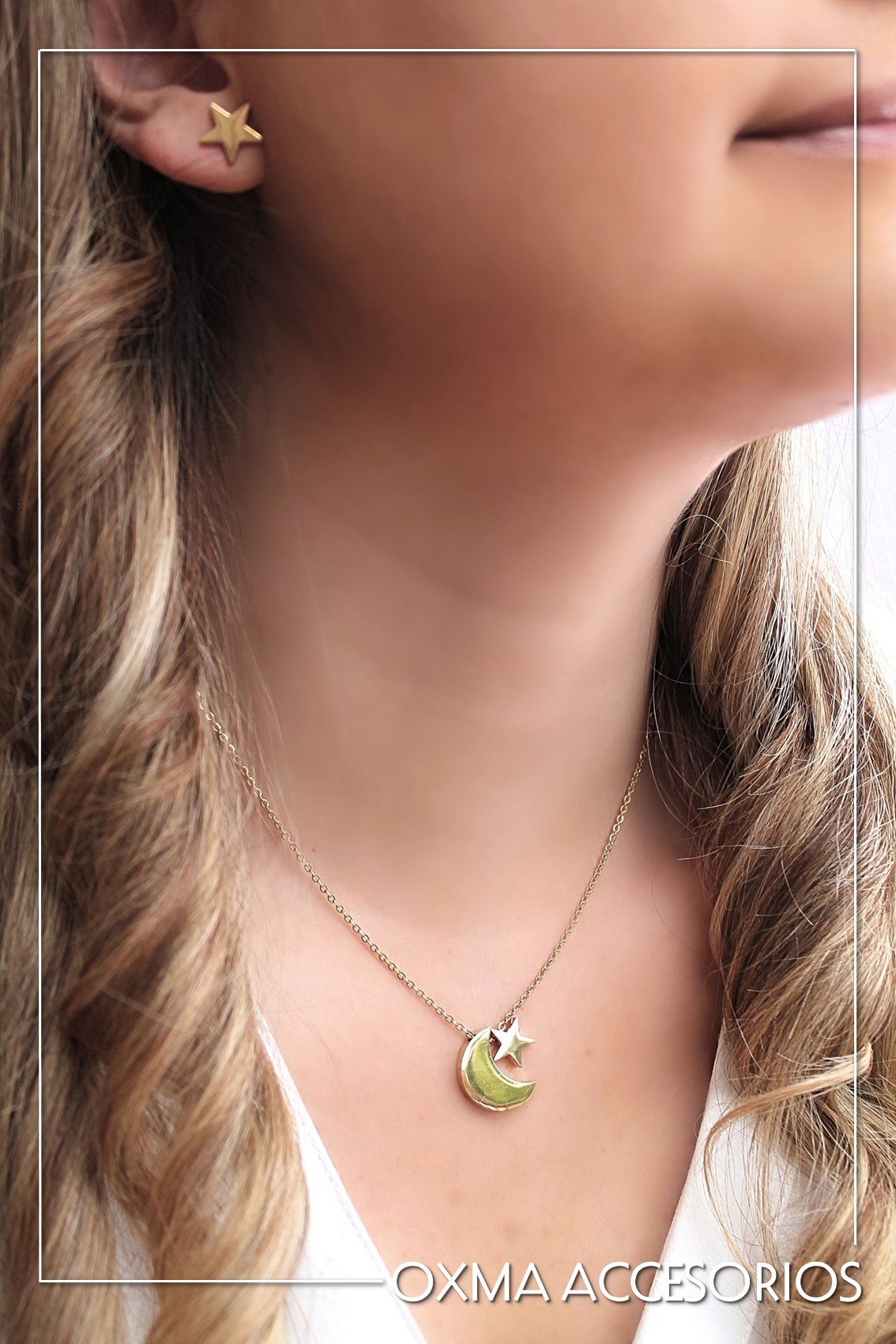 conjunto luna y estrella bicolor