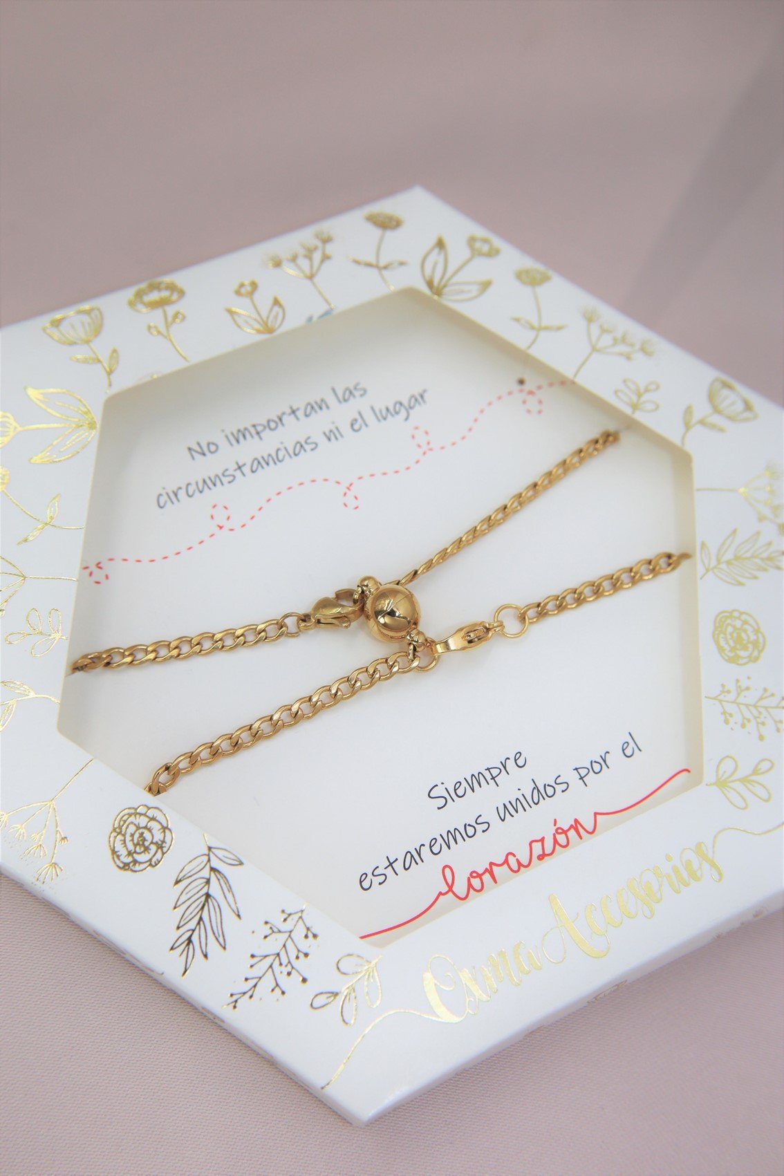 PULSERAS IMAN DORADO