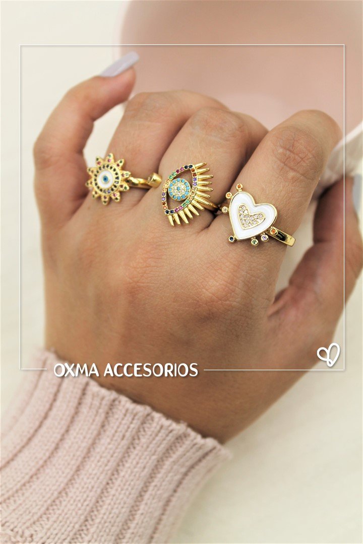 anillo corazon blanco