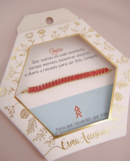 PULSERA CIRCONES ROSADO