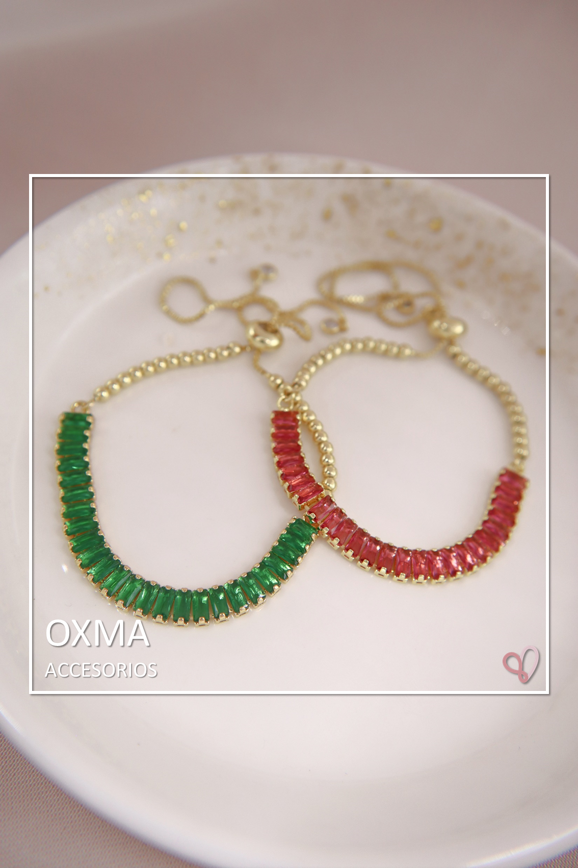 PULSERA CIRCONES ROSADO