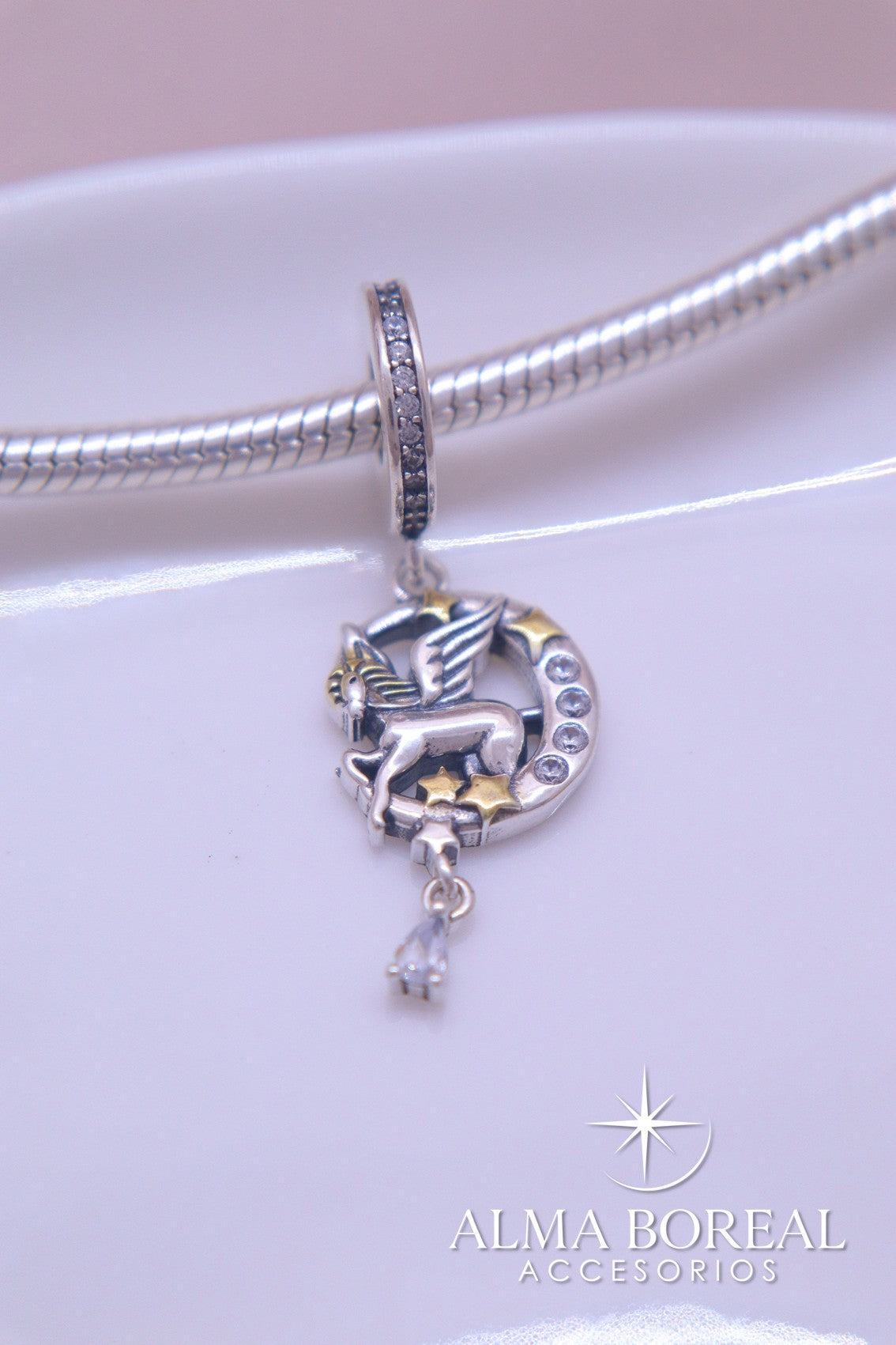 CHARMS PEGASO LUNAR PLATA PLEY 925