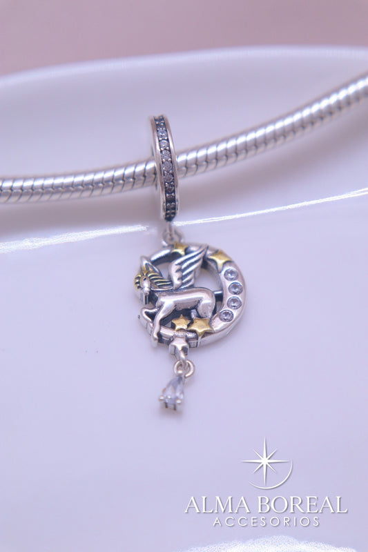CHARMS PEGASO LUNAR PLATA PLEY 925