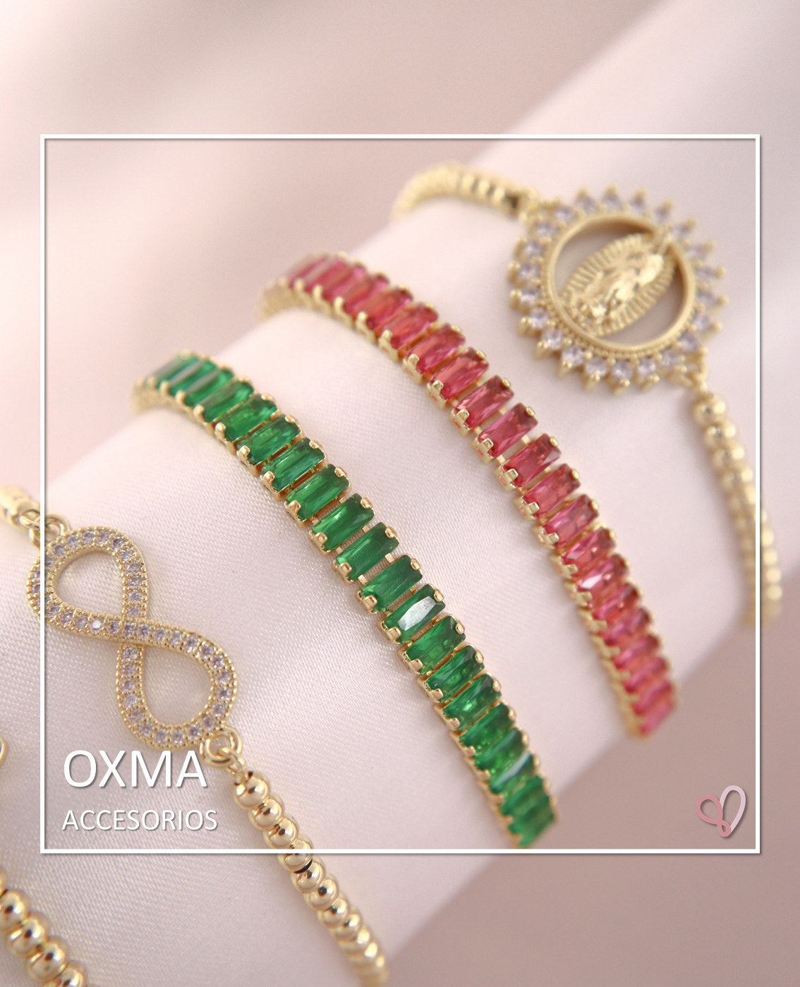 PULSERA CIRCONES ROSADO