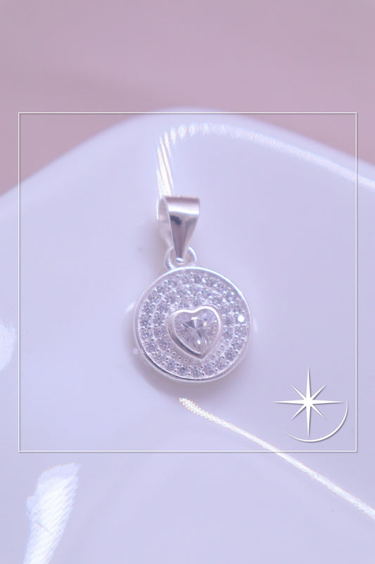 DIJE AMOR BRILLANTE PLATA LEY 925