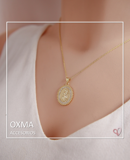 CONJUNTO VIRGEN GUADALUPE DORADA