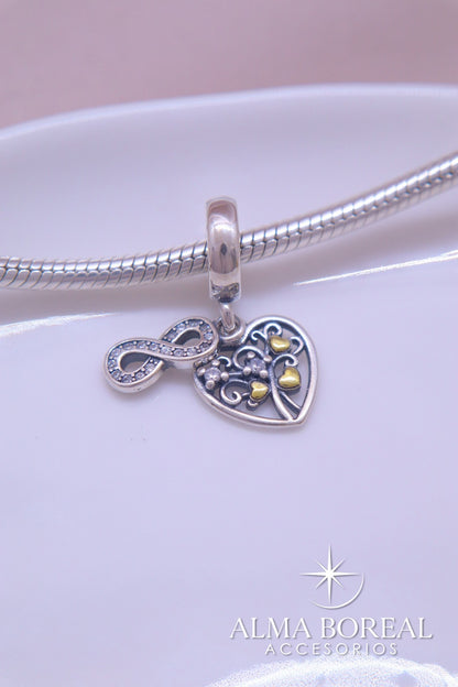 CHARMS LAZOS ETERNOS PLATA LEY 925