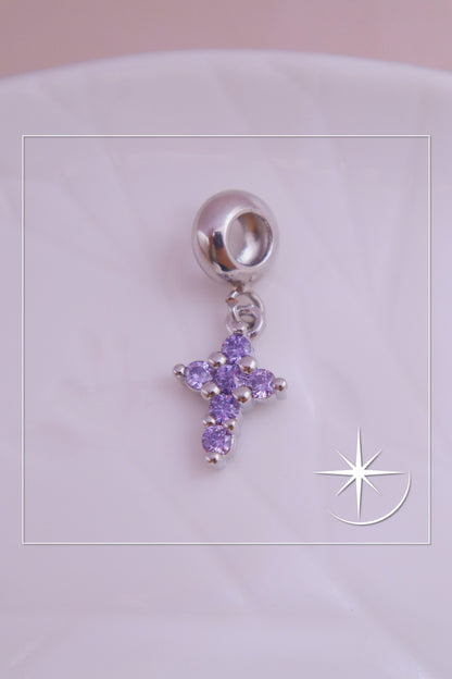 CHARMS CRUZ LAVANDA RODIO