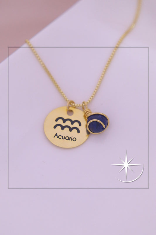 COLLAR SIGNO ZODIACAL ACUARIO