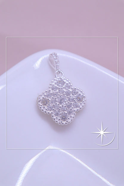 DIJE FLOR Y SUERTE PLATA LEY 925