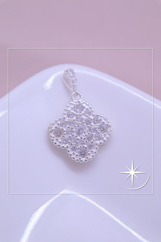 DIJE FLOR Y SUERTE PLATA LEY 925