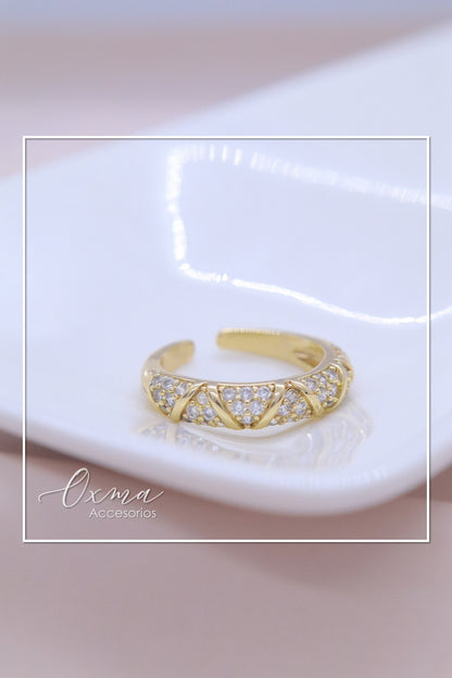 ANILLO LINEAS CON CIRCONES